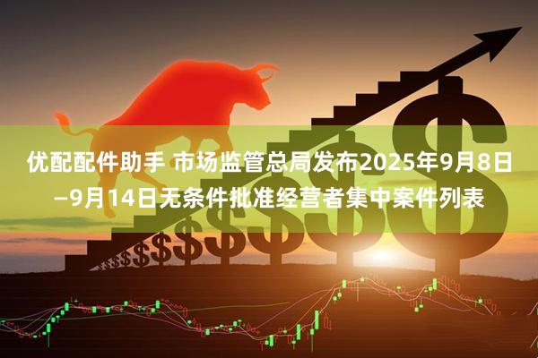 优配配件助手 市场监管总局发布2025年9月8日—9月14日无条件批准经营者集中案件列表