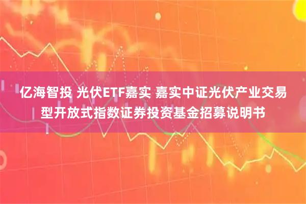 亿海智投 光伏ETF嘉实 嘉实中证光伏产业交易型开放式指数证券投资基金招募说明书